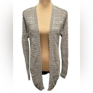 Ann Taylor Women’s Open Front Cardigan 100% Linen Knit Size Small Front Pockets.